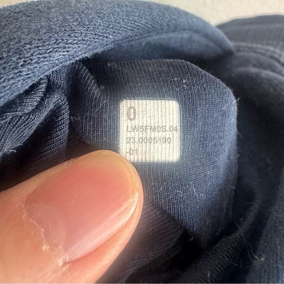 Lululemon Scuba Mid-Rise Wide-Leg Sweat Pant *Full Length Size 0 Navy Blue - Picture 3 of 10